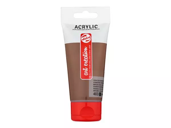 Een Acrylverf TAC 403 van dijckbruin tube 75ml koop je bij Egner kantoorspecialisten