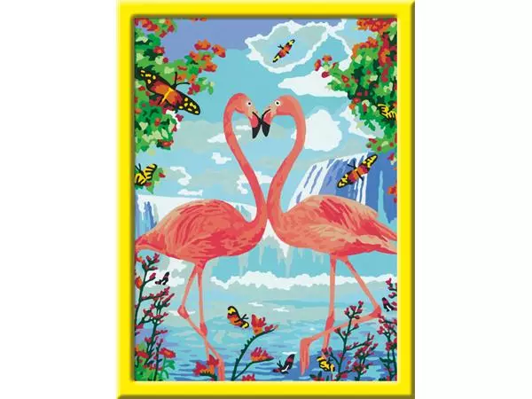 Een Schilderen op nummers CreArt Flamingo Love koop je bij Egner kantoorspecialisten