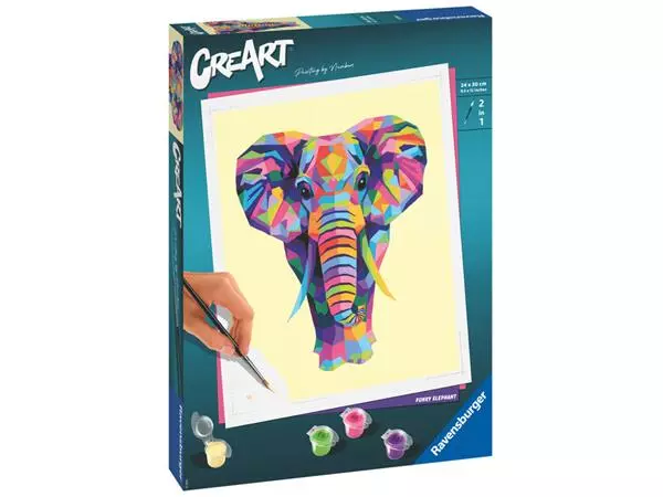 Een Schilderen op nummers CreArt Olifant koop je bij De Rijk Kantoorshop