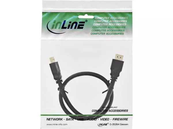 Een Kabel InLine HDMI HD M 5 meter zwart koop je bij Friese Schrijfkamer