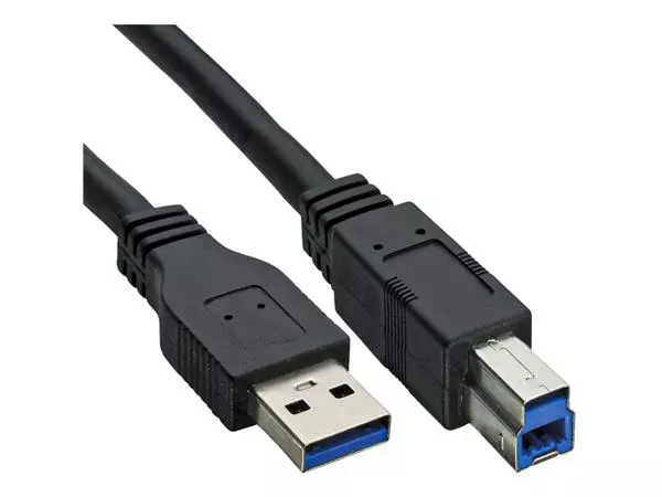 Kabel Inline USB-A USB-B 3.0 M 1.5 meter zwart