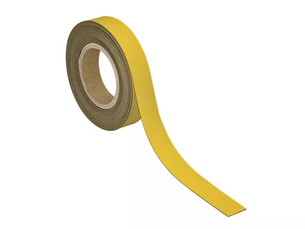 Een Magneetband MAUL beschrijf- wisbaar 10mx30mmx1mm geel koop je bij Supply Mij