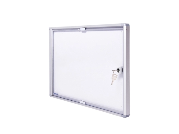 Een Binnenvitrine wand MAULextraslim whiteboard 2xA4 met slot koop je bij Topkantoor Repro Creatief