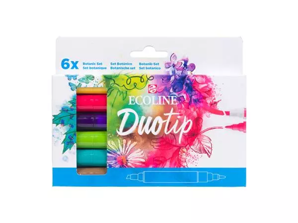 Buy your Duotip marker Ecoline botanisch set 6 kleuren at QuickOffice BV