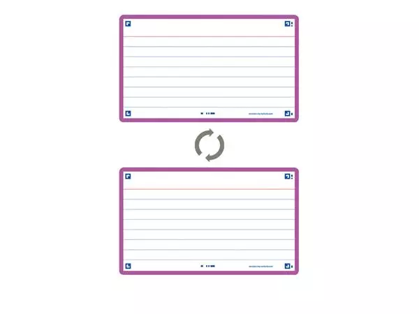 Een Flashcard Oxford 2.0 75x125mm A7 80vel 250gr lijn lila koop je bij De Rijk Kantoorshop