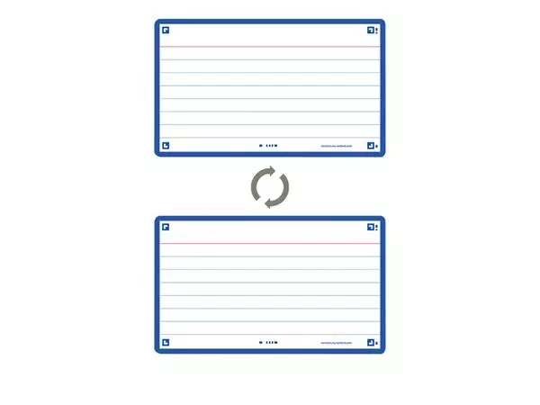 Een Flashcard Oxford 2.0 75x125mm 80vel 250gr lijn blauw koop je bij De Rijk Kantoorshop