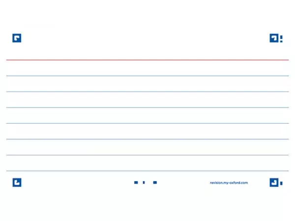 Een Flashcard Oxford 2.0 75x125mm 80vel gram lijn wit koop je bij Sysdicom BV