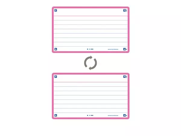 Een Flashcard Oxford 2.0 75x125mm 80vel 250gr lijn fuchsia koop je bij Sysdicom BV