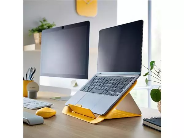 Een Laptopstandaard Leitz Ergo Cosy verstelbaar recyled geel koop je bij Kantorice office & business supplies