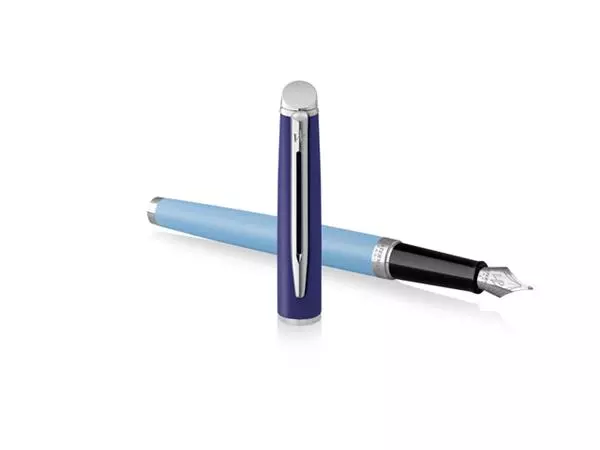 Een Vulpen Waterman Hémisphère Colour Blocking blue CT medium koop je bij Friese Schrijfkamer