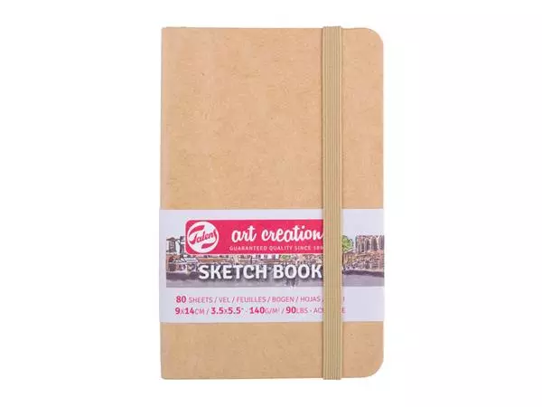 Een Schetsboek Talens Art Creation 80 witte vellen 140gr 90x140mm kraft koop je bij Kantorice office & business supplies