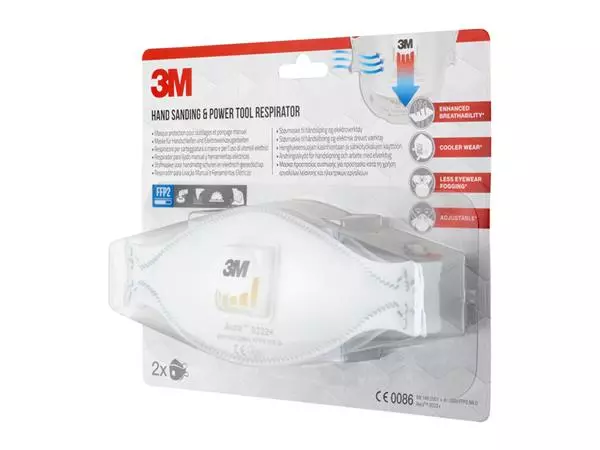 Een Stofmasker 3M Aura 9322 FFP2 ventiel 2st koop je bij Egner kantoorspecialisten