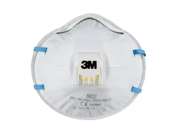 Een Stofmasker 3M voor schuren 8822 FFP2 met ventiel 5 stuks koop je bij Continu Kantoor