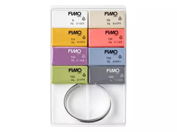 Een Klei Fimo soft colour pak à 12 trend kleuren koop je bij De Rijk Kantoorshop