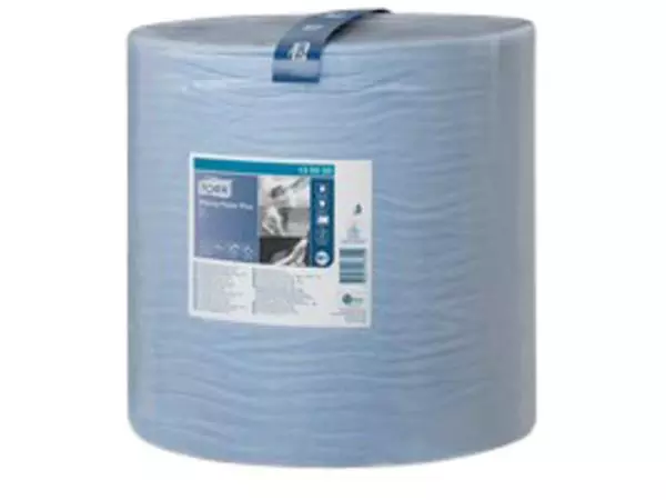 Poetspapier Tork Wiping Plus W1 37cmx510m blauw 130050