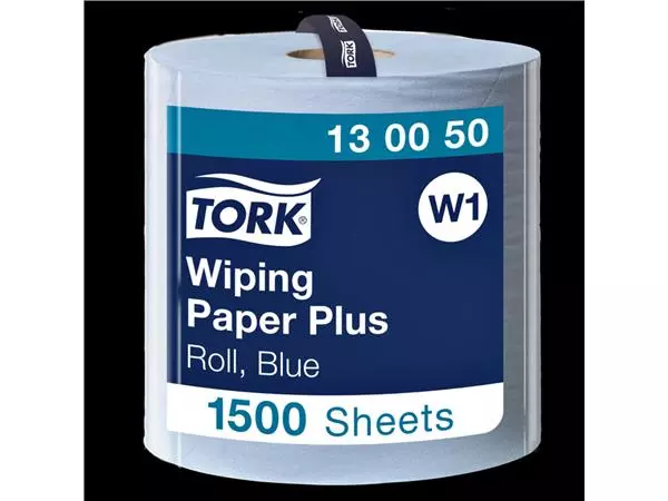 Een Poetspapier Tork Wiping Plus W1 37cmx510m blauw 130050 koop je bij Kantorice office & business supplies