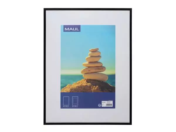 Een Fotolijst MAUL art 30x40cm kunststof frame zwart koop je bij De Rijk Kantoorshop