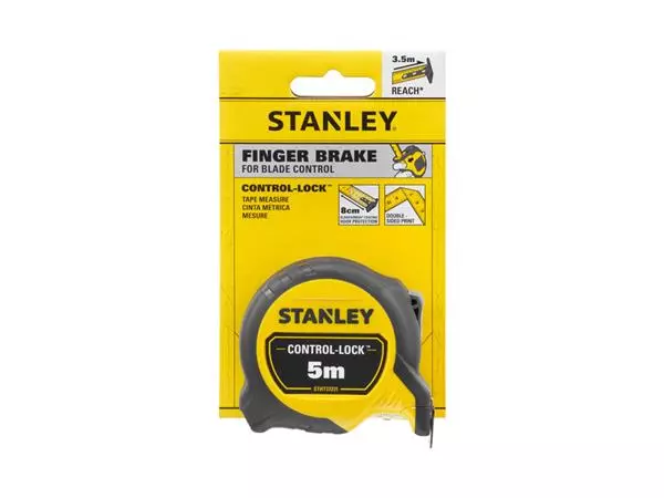 Een Rolmaat Stanley Control-Lock 5 meter 25mm koop je bij Romijn Office Supply