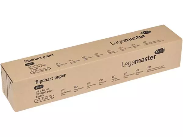 Een Flipoverpapier Legamaster blanco 20vel 5stuks koop je bij Continu Kantoor