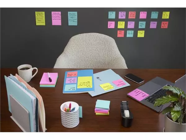 Een Memoblok Post-it 622 Super Sticky 47,6x47,6mm Cosmic koop je bij Friese Schrijfkamer