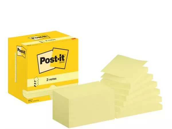 Memoblok Post-it Z-Note R350 76x127mm geel