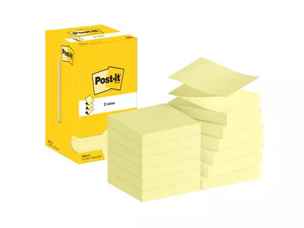 Een Memoblok Post-it Z-Note R330 76x76mm canary yellow koop je bij Kantoorboekhandel Van Atten