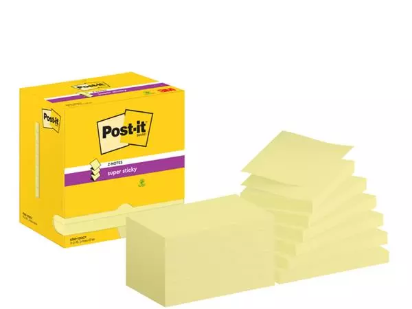 Een Memoblok Post-it Z-Note S350 Super Sticky 76x127mm geel koop je bij iPlusoffice