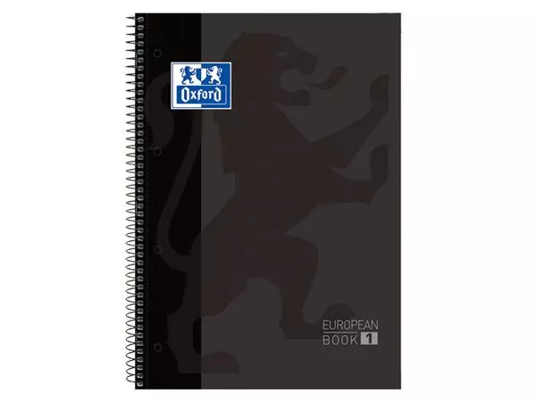 Een Cahier de notes Oxford Classic Europeanbook A4+ 4 perforations carreau 5x5 80fls noir koop je bij QuickOffice BV