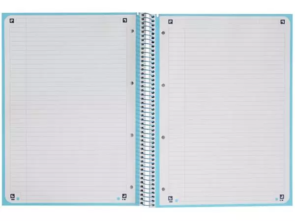 Een Notitieboek Oxford Touch Europeanbook A4+ 4-gaats lijn 80vel pastel blauw koop je bij Kantorice office & business supplies