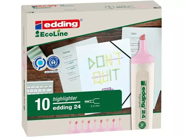 Een Markeerstift edding 24 Ecoline pastel roze koop je bij De Joma BV