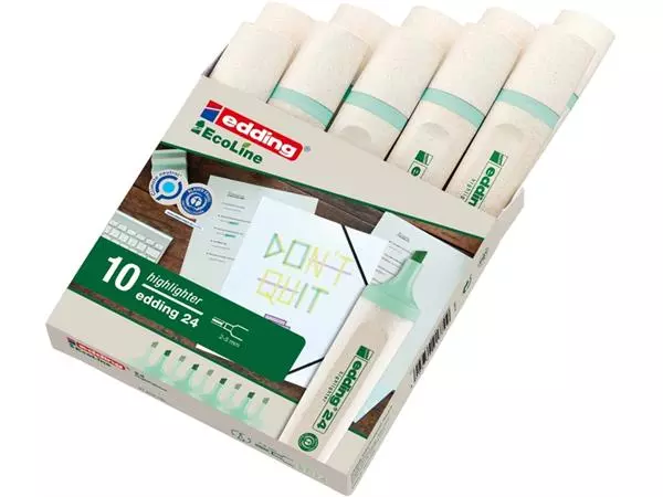 Een Markeerstift edding 24 Eco 2-5mm pastel groen koop je bij All Office Kuipers BV