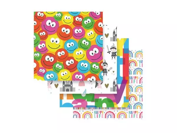 Een Inpakpapier Special Wrap 200mx70cm kids assorti koop je bij Quality Office Supplies