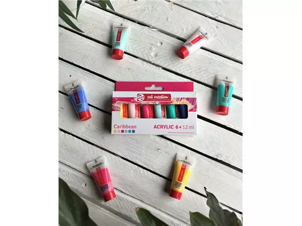 Een Acrylverf Talens Art Creation Caribbean 12ml set à 6 kleuren koop je bij Kantorice office & business supplies