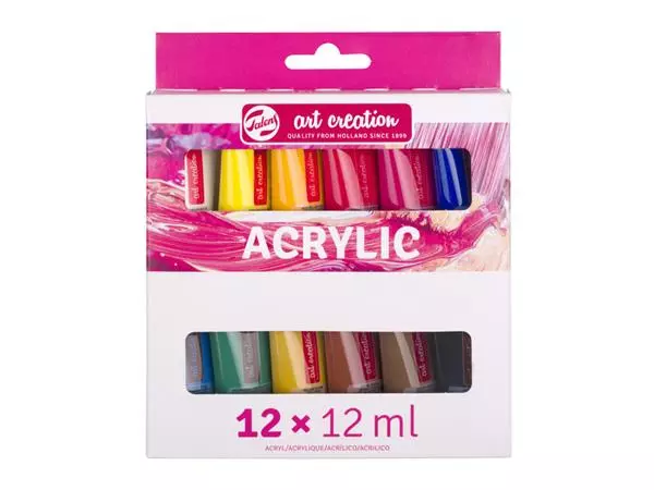 Een Acrylverf Talens Art Creation 12ml set à 12 kleuren koop je bij QuickOffice BV