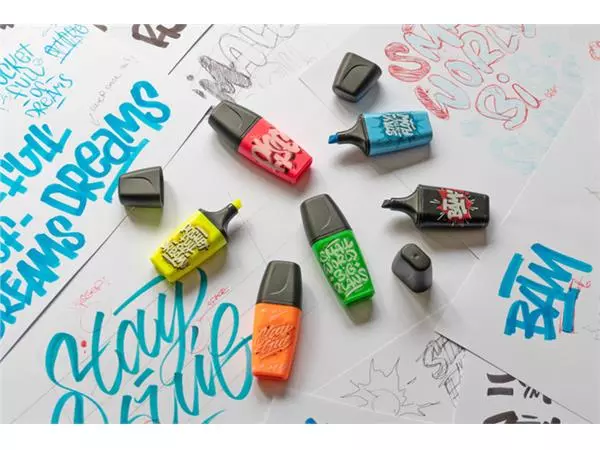 Een Markeerstift STABILO BOSS mini by Snooze One assorti blister à 6 stuks koop je bij Friese Schrijfkamer