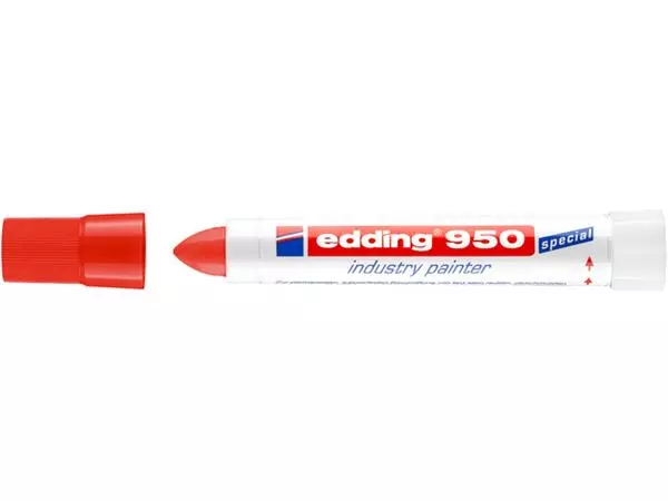 Viltstift edding 950 pastamarker industry rond 10mm rood