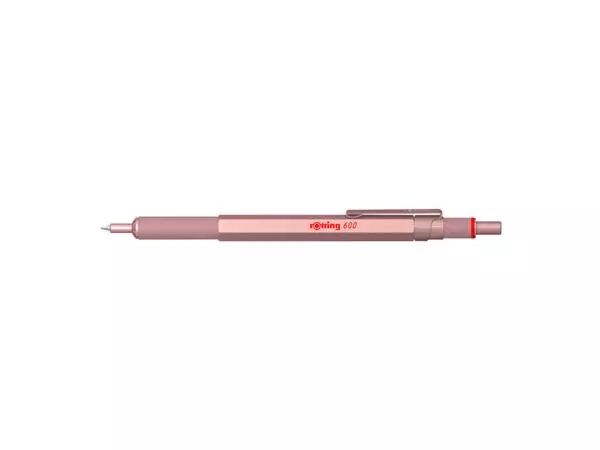 Een Balpen rOtring 600 medium rosé goud koop je bij Clippz! Office Supplies