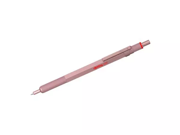 Een Balpen rOtring 600 medium rosé goud koop je bij Continu Kantoor