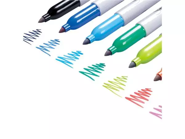 Een Viltstift Sharpie rond incl 10 nieuwe kleuren fijn assorti blister à 24 stuks koop je bij QuickOffice BV