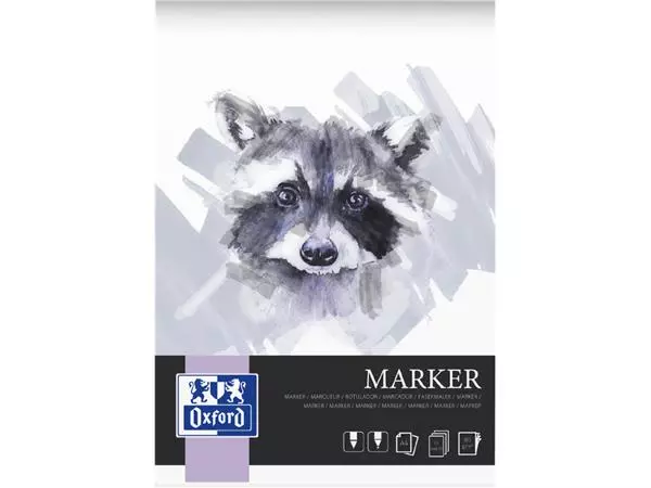 Een Tekenblok Oxford Marker A4 15 vel 180 gram koop je bij Clippz! Office Supplies