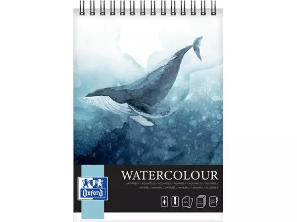 Tekenblok Oxford Watercolour A4 10 vel 300 gram spiraal