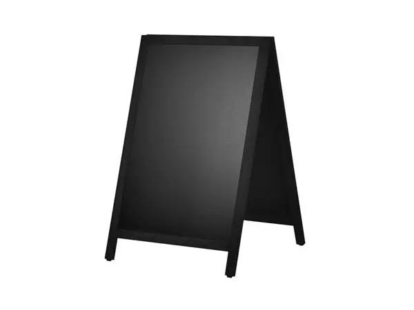 Een Krijt stoepbord Europel 660x1040mm DELUX zwart koop je bij Draais.com