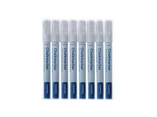 Een Krijtstift Europel 3mm wit etui 8 stuks koop je bij QuickOffice BV