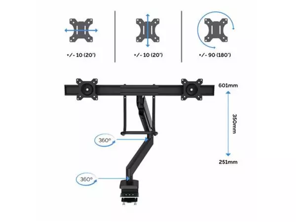 Een Monitorarm Fellowes Eppa Crossbar zilver koop je bij Kantorice office & business supplies