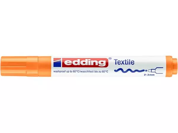 Een Viltstift edding 4500 textiel rond 2-3mm neon oranje koop je bij Sysdicom BV