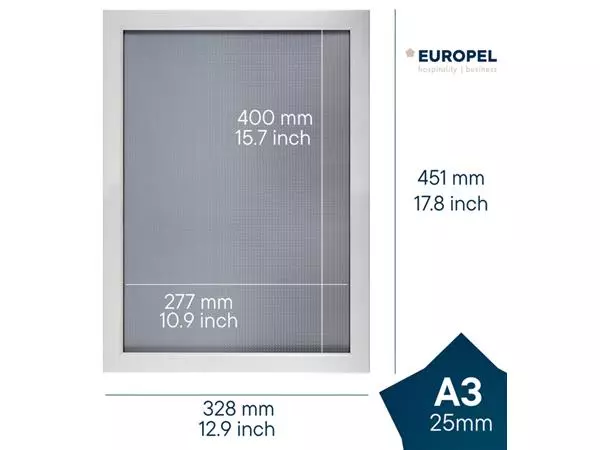 Een Kliklijst Europel A3 25mm mat wit koop je bij Kantorice office & business supplies