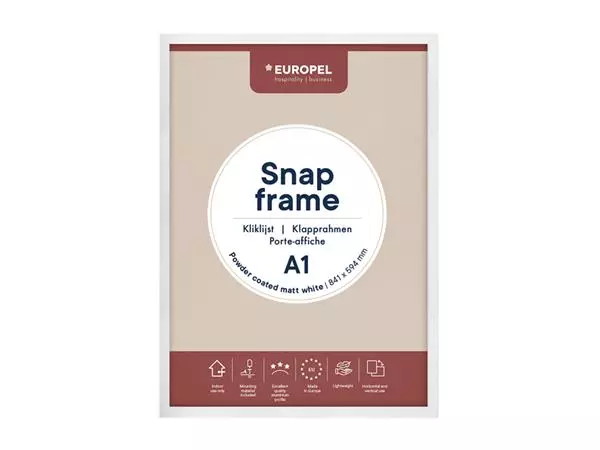 Een Cadre clipsable Europel A1 25mm blanc mat koop je bij QuickOffice BV