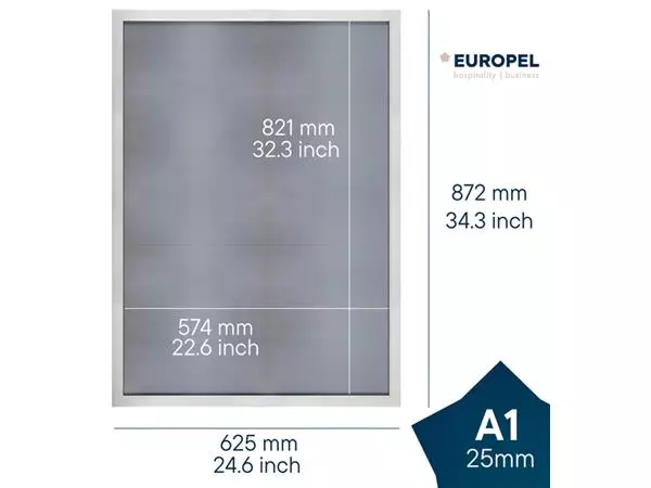 Een Kliklijst Europel A1 25mm mat wit koop je bij Kantorice office & business supplies