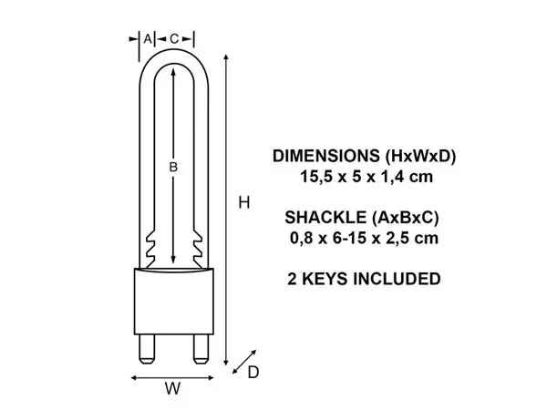 Een Hangslot MasterLock verstelbaar messing 50mm koop je bij De Rijk Kantoorshop