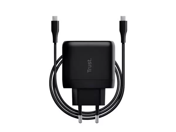 Een Oplader Trust Maxo 65W USB-C zwart koop je bij De Rijk Kantoorshop